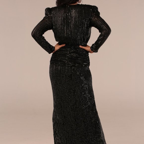 Custom Vintaged Beaded Gown - Picture 4 of 4